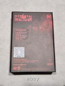 2022 Niue DC Comics Le Batman Batmobile 1 oz. 999 Pièce en Argent Antiquée COA