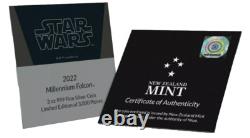 2022 Niue Star Wars Faucon Millenium pièce en argent de 3 oz