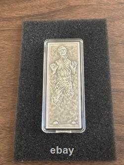 2022 Niue Star Wars Han Solo en carbonite barre 1 oz pièce en argent proof neuve avec OGP #4869
