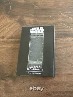 2022 Niue Star Wars Han Solo en carbonite barre 1 oz pièce en argent proof neuve avec OGP #4869