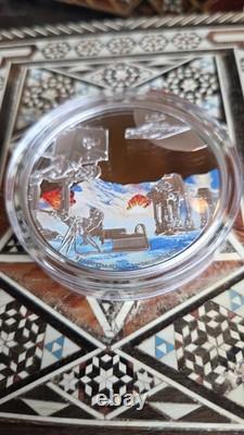2022 Niue Star Wars Hoth 3 oz Argent Proof Faible Tirage New Zealand Mint