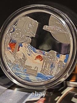 2022 Niue Star Wars Hoth 3 oz Argent Proof Faible Tirage New Zealand Mint