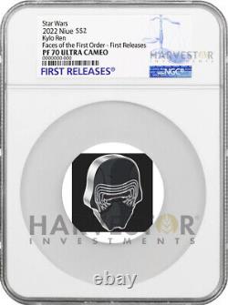 2022 Star Wars Faces Of The First Order Kylo Ren Ngc Pf70 Premières Versions