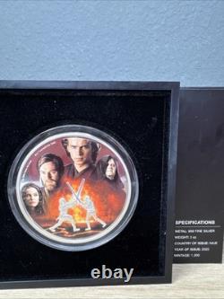 2022 - Star Wars - Scènes de bataille Anakin contre Obi-Wan - Pièce en argent proof de 3 oz