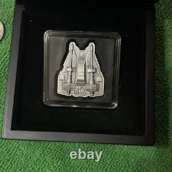 2023 1 Oz Star Wars Snow Speeder. Monnaie de Nouvelle-Zélande, une des seulement 3000 pièces.