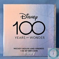 2023 2$ Niue 1oz Argent Disney 100 ans de merveille pièce colorée épreuve