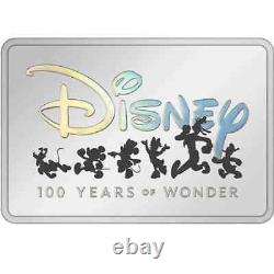 2023 2$ Niue 1oz Argent Disney 100 ans de merveille pièce colorée épreuve