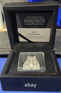 2023 2 $ Niue Star Wars Snowspeeder pièce en argent de 1 oz en emballage d'origine (OGP)