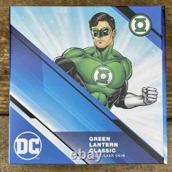 2023 3 Onces. 999 Argent Fin Monnaie de Nouvelle-Zélande Pièce Green Lantern DC & Boîte