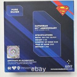 2023 DC Superman 85e Anniversaire Pièce en Argent de 3oz Niue 2023 DC Superman 85e Anniversaire Pièce en Argent de 3oz Niue