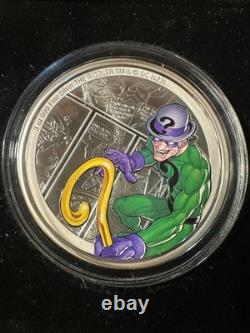 2023 DC Vilains L'Homme Mystère Pièce en Argent de 3 oz COA 1000 Mintage