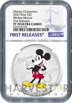 2023 Disney Mickey & Amis Mickey Mouse 1 Oz. Pièce D'argent Ngc Pf70 Fr