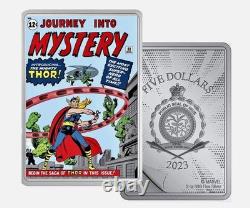 2023 Marvel Voyage au cœur du mystère #83 Thor pièce en argent de 2 oz Niue Nouvelle-Zélande Mint
