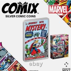 2023 Marvel Voyage au cœur du mystère #83 Thor pièce en argent de 2 oz Niue Nouvelle-Zélande Mint