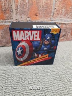 2023 Monnaie en argent de 1 oz Captain America Marvel Monnaie de Nouvelle-Zélande