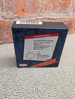 2023 Monnaie en argent de 1 oz Captain America Marvel Monnaie de Nouvelle-Zélande