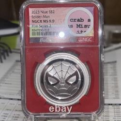 2023 Niue 1 oz Argent Spider-Man Bullion Plus série Film 2 NGCX MS9.9 W Script