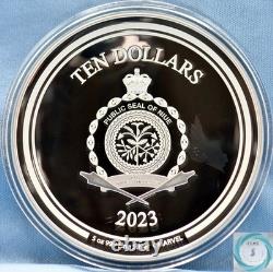 2023 Niue 10 $ 5 oz Monnaie en Argent Proof Bouclier de Captain America - Monnaie Parfaite et OGP