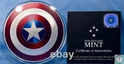 2023 Niue 10 $ 5 oz Monnaie en Argent Proof Bouclier de Captain America - Monnaie Parfaite et OGP