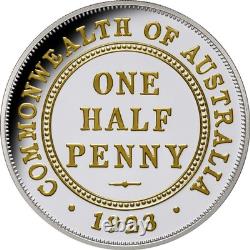 2023 Niue 100e Anniversaire Australie 1923 Demi-Penny 1oz 999 Argent Épreuve Monnaie