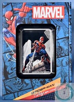 2023 Niue 2 $ 1oz Spider-Man de Marvel en argent coloré Pièce de preuve