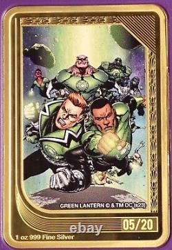 2023 Niue Agoro Pièce de monnaie de collection DC Comics Violet 05/20 Mintage Rareté Green Lantern