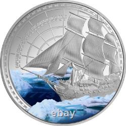 2023 Niue Capitaine James Cook Première Traversée Antarctique 1oz 999 Argent Proof Coin