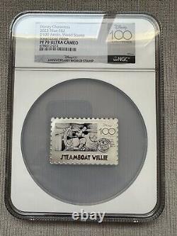 2023 Niue Disney 100e anniversaire Steamboat Willie 1 Once. Pièce en argent 999 PF 70