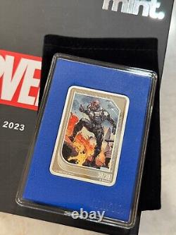 2023 Niue MARVEL Pièce de Monnaie de Collection 1oz Argent NICK FURY # 30/30 LIVRE BLEU