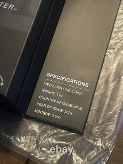 2023 Niue Star Wars Mandalorian Chasseur à réaction Gantelet de Bo-Katan en argent 1 oz<br/>
