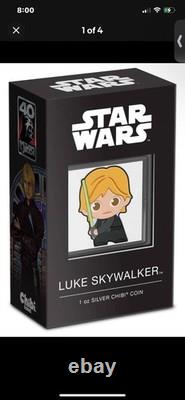 2023 Nouvelle-Zélande Mint Star Wars Luke Skywalker Chibi pièce en argent proof 1 oz avec boîte