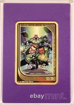 2023 Pièce de commerce en argent DC Comics de Niue en violet 12/20 Ultra-rare Green Lantern