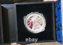 2023 Pièce en argent Captain America Marvel 1 oz Monnaie de Nouvelle-Zélande