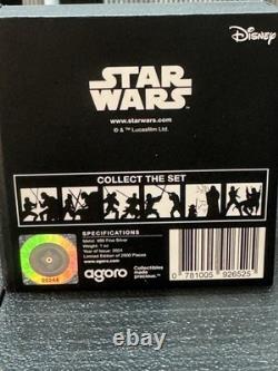 2024 Agoro Star Wars Luke Skywalker contre Dark Vador pièce ronde en argent colorisée de 1 oz