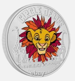 2024 Niue 2 $ LE ROI LION Cercle de la Vie 30e Anniversaire NGC PF70 Pop 7