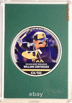 2024 Niue Agoro 1 Oz 2 $ Monnaie de Trading MLB Mint Ensemble Complet de Mintage Émeraude