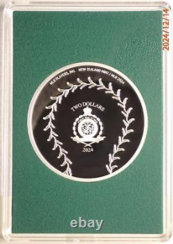 2024 Niue Agoro 1oz 2$ Pièce de Monnaie de Commerce MLB Mint Corbin Carroll Émeraude Verte #006