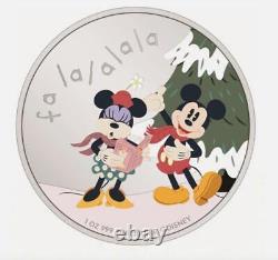 2024 Niue Disney Salutations de Saison Joyeux Noël Pièce en Argent Proof de 1 oz NGC 70