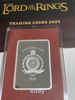 2024 Niue MONNAIES DE NÉGOCE DU SEIGNEUR DES ANNEAUX Saruman Le Blanc, 20/50 Faible ! Rare