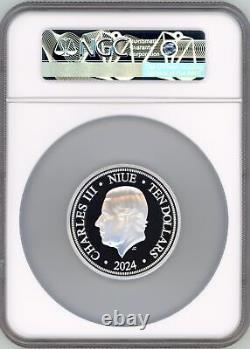 2024 Niue Marvel Incroyable Hulk 3oz Pièce d'Argent NGC 70 FR Superhéros Classiques