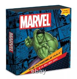 2024 Niue Marvel Incroyable Hulk 3oz Pièce d'Argent NGC 70 FR Superhéros Classiques