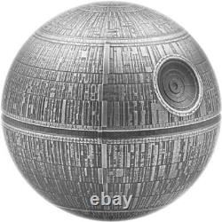 2024 Niue Star Wars Étoile de la Mort 100 grammes Pièce Sphérique en Argent 999 ÉPUISÉE