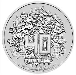 2024 TUVALU 1 oz $1 TORTUES NINJA MUTANTES ADOLESCENTES NGC MS70 PIÈCE FR VOIR CI-DESSOUS