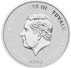 2024 TUVALU 1 oz $1 TORTUES NINJA MUTANTES ADOLESCENTES NGC MS70 PIÈCE FR VOIR CI-DESSOUS