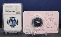 2025 ÎLES SOLOMON 50C DISNEY'S CENDRILLON 75ème ANNIVERSAIRE NGC PF70 UC COLORÉ