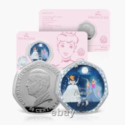 2025 ÎLES SOLOMON 50C DISNEY'S CENDRILLON 75ème ANNIVERSAIRE NGC PF70 UC COLORÉ