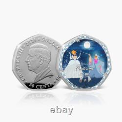 2025 ÎLES SOLOMON 50C DISNEY'S CENDRILLON 75ème ANNIVERSAIRE NGC PF70 UC COLORÉ