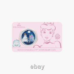 2025 ÎLES SOLOMON 50C DISNEY'S CENDRILLON 75ème ANNIVERSAIRE NGC PF70 UC COLORÉ
