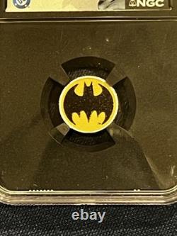 2025 Niue 1 $ Batman Logo Pièce en argent colorisée NGC PF70 Ultra Cameo