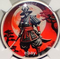 2025 Niue 1 $ Guerrier samouraï NGCX Reverse PF 10 certifié NGC avec veste kimono